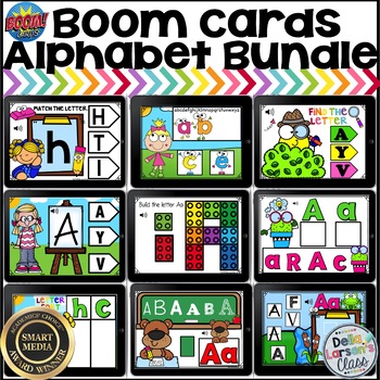 Preview of Boom Cards Alphabet BUNDLE