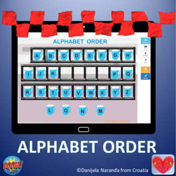 Preview of Boom Cards Alphabet Ordering, Abc Letters