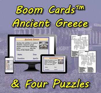 Preview of Boom Cards™ Ancient Greece & Four Puzzles