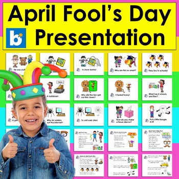 Preview of Boom Cards April Fool's Day With Jokes and Songs With Sound Digital Center