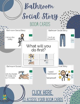 Preview of Boom Cards - Bathroom Social Story - Upper Elementary