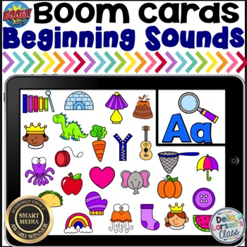 Preview of Boom Cards Beginning Sounds Search and Find