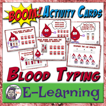 Preview of Boom Cards | Blood Typing | Middle School Science | Distance Learning