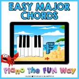 Boom Cards: Building Easy Major Chords (Beach Theme; White Keys)