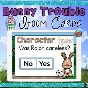 Preview of Boom Cards Bunny Trouble Character Traits