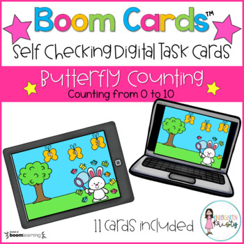 Preview of Boom Cards™  Butterfly Counting (0-10)