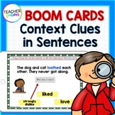 Boom Cards Digital Task Cards CONTEXT CLUES 2nd & 3rd Grad