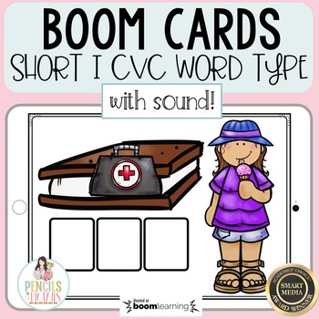 Preview of Distance Learning | Boom Cards CVC Short I Words Typing Game