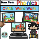 Boom Cards CVCE Barnyard Word Work Animated Gif with Audio