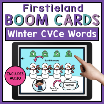 Preview of Boom Cards CVCe Words Magic E Winter Digital Distance Learning