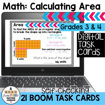 Preview of Boom Cards Calculating Area