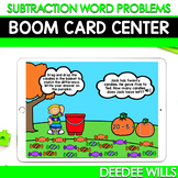Boom Cards for Subtraction Word Problems - First Grade - October