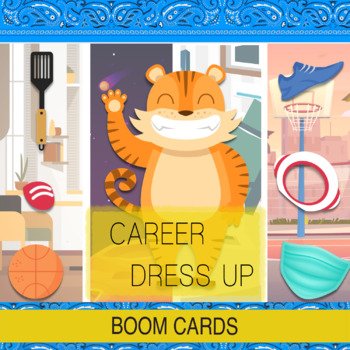 Preview of BOOM Cards | Career Dress Up | Distance Learning