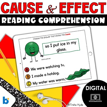 Cause and Effect, Reading Comprehension, Google Slides