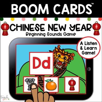 Preview of Boom Cards: Chinese New Year Beginning Sounds Game/ Distance Learning