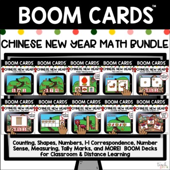 Preview of Boom Cards: Chinese New Year Math BUNDLE