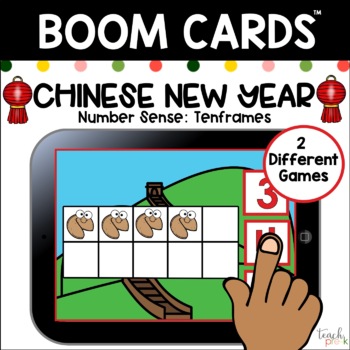 Preview of Boom Cards Chinese New Year Number Sense: Tenframes/Distance Learning