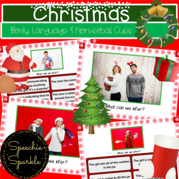 Preview of Boom Cards: Christmas / Holiday Themed Body Language (Distance learning)