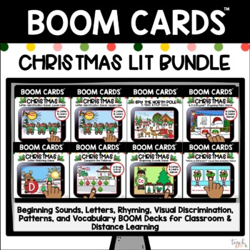 Preview of Boom Cards: Christmas Literacy Bundle!