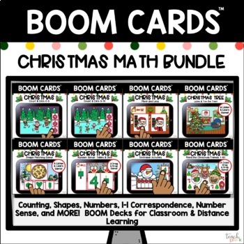 Preview of Boom Cards: Christmas Math BUNDLE!