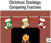 Boom Cards Christmas Stockings: Comparing Fractions
