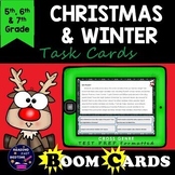Boom Cards Christmas and Winter Reading Multiple Choice Ta