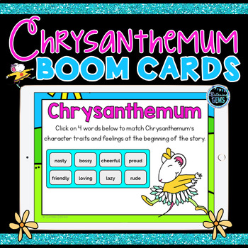 Preview of Boom Cards Chrysanthemum Character Traits, Physical Traits and Feelings