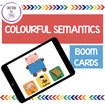 Preview of Boom Cards - Colourful Semantics - Teletherapy