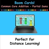 Boom Cards - Common Core Addition - Partial Sums - 25 Cards