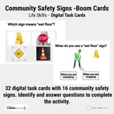 Boom Cards - Community Safety Signs Distance Learning - Li