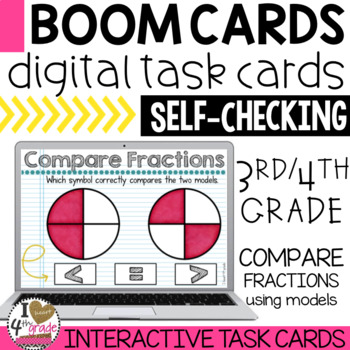 Preview of Boom Cards Compare Fractions