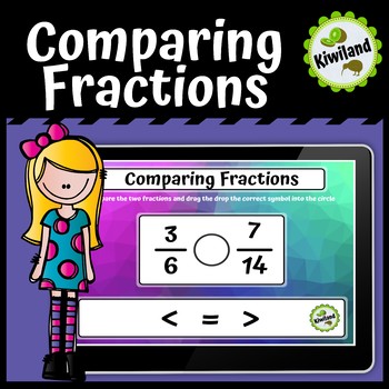 Preview of Boom Cards | Comparing Fractions | Distance Learning