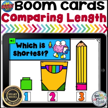 Preview of Boom Cards Comparing Length