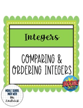 Preview of Boom! Cards: Comparing & Ordering Integers