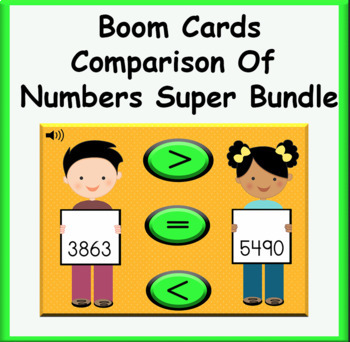 Preview of Boom Cards Comparison Of Numbers Super Bundle