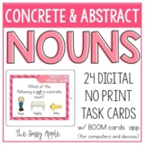Concrete and Abstract Nouns Digital Task Cards BOOM CARDS 