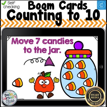 Preview of Halloween Counting Candy Boom Cards