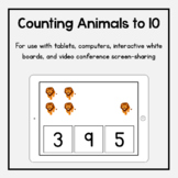 Boom Cards: Counting Safari Animals to 10