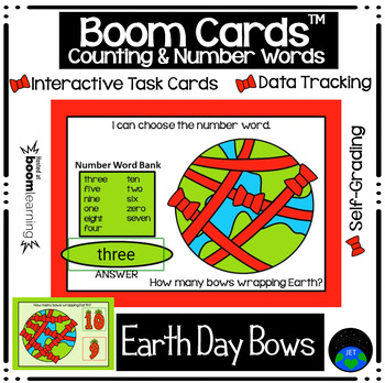 Preview of Boom Cards Counting and Number Words Earth Bows