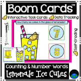 Boom Cards Counting and Number Words Lemonade Ice Cubes