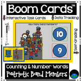 Boom Cards Counting and Number Words Patriotic Band Members