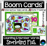 Boom Cards Counting and Number Words Snorkeling Fish