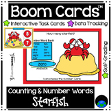 Boom Cards Counting and Number Words Starfish