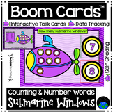 Boom Cards Counting and Number Words Submarine Windows