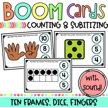Preview of Boom Cards - Counting and Subitizing to 10