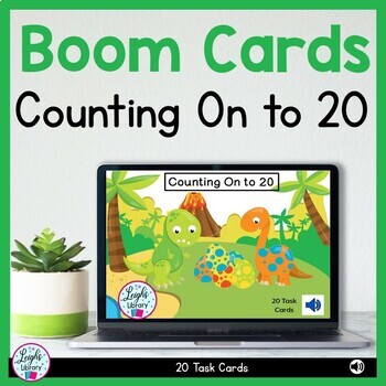 Preview of Boom Cards™ Counting on to 20 with Dinosaurs