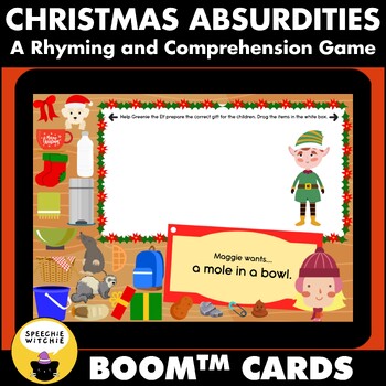 Boom Cards™ Christmas Crazy Gifts: A Funny Rhyme by Speechie Witchie