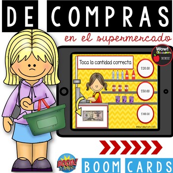Preview of Boom Cards™ De compras en el Supermercado