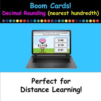 Preview of Boom Cards - Decimal Rounding (nearest hundredth) - 30 Card Set