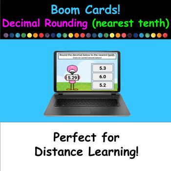 Preview of Boom Cards - Decimal Rounding (nearest tenth) - 30 Card Set